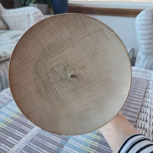 Vintage Metal Art Tall Candle Stand Candle Holder Gold Wrought Iron Shabby Chic - Picture 8 of 9